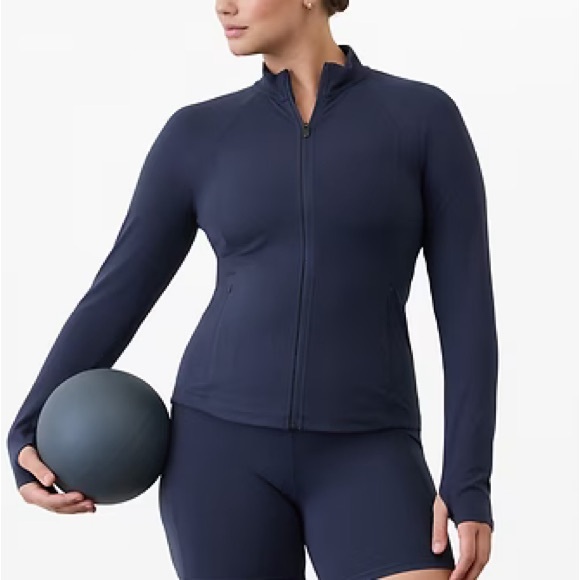 Athleta Jackets & Blazers - Athleta Salutation Jacket 2.0 Navy Blue Zip Up